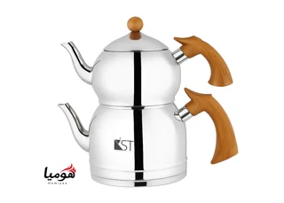 کتری و قوری لوله دار دسته طرح چوب کی اس تی 2029D