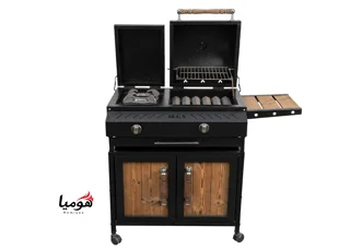 باربیکیو کابینت دار پلوپز دار 70 سانتی شرکتی ایران گاز هومیا irgs با رویه چدنی 6ضلعی سنگین