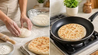 طرز تهیه نان خانگی با تابه نچسب